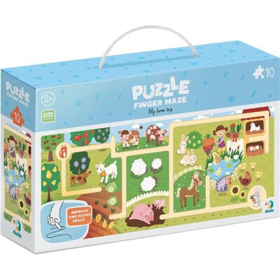 DODO Puzzle Labyrint Cesta farmou 10 dílků DODO Puzzle Labyrint Cesta farmou 10 dílků