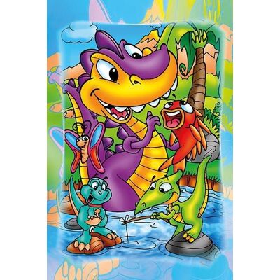ART PUZZLE Dřevěné puzzle Dinosauři na rybách 16 dílků ART PUZZLE Dřevěné puzzle Dinosauři na rybách 16 dílků