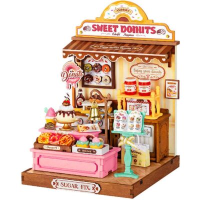ROBOTIME Rolife DIY House: Obchod s donuty 141 dílků ROBOTIME Rolife DIY House: Obchod s donuty 141 dílků