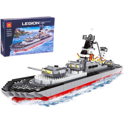 Wange 5660 Bitevní loď, realistický model 774 dílků Wange 5660 Bitevní loď, realistický model 774 dílků