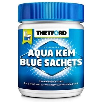 THETFORD Aqua Kem Blue Sachets 15 × 25 g - rozkladová chemie do WC THETFORD Aqua Kem Blue Sachets 15 × 25 g - rozkladová chemie do WC