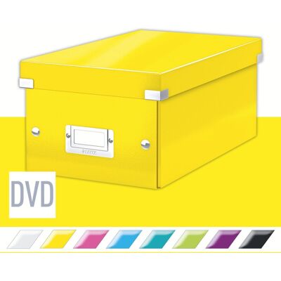 LEITZ WOW Click & Store DVD 20.6 x 14.7 x 35.2 cm, žlutá LEITZ WOW Click & Store DVD 20.6 x 14.7 x 35.2 cm, žlutá