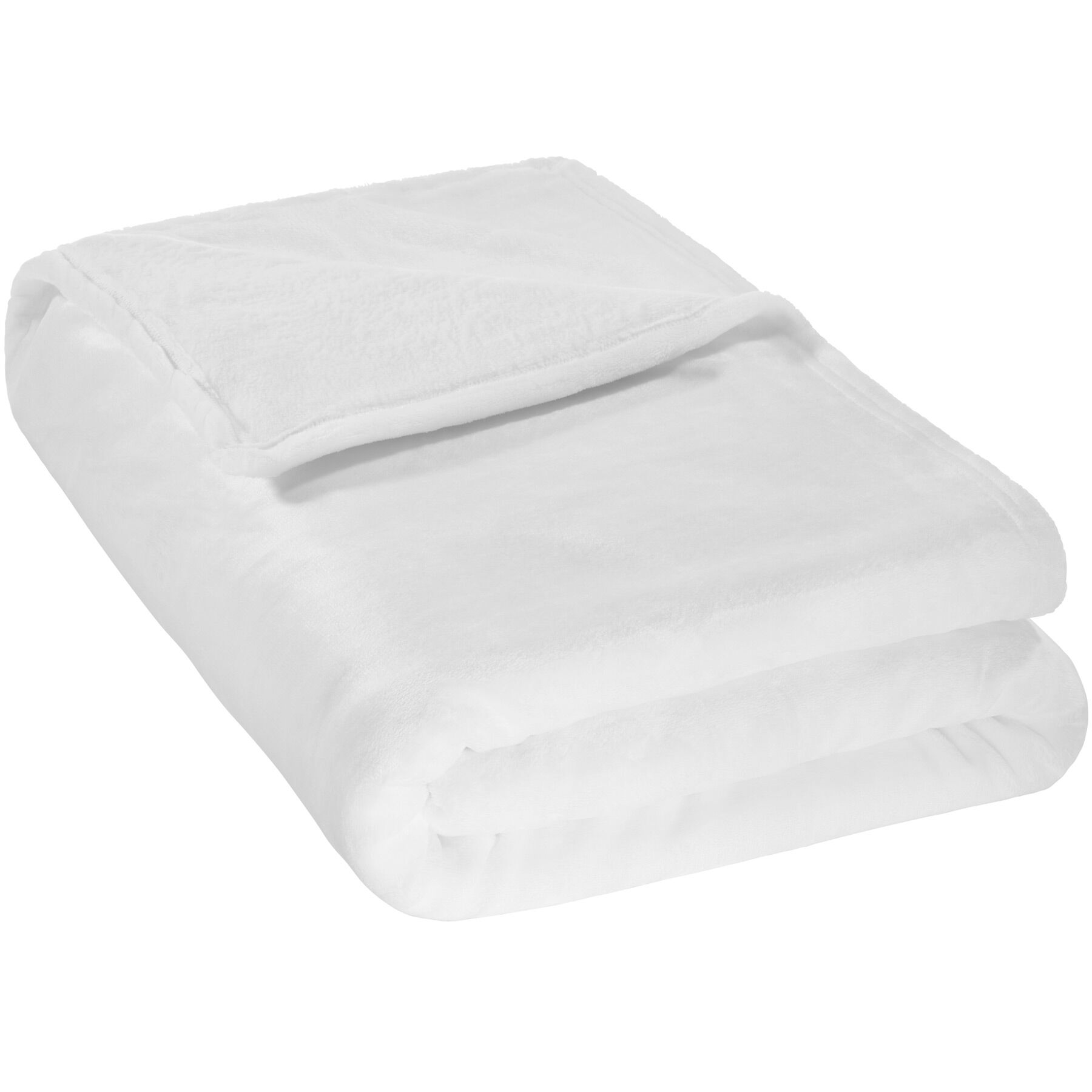tectake Hřejivá deka mikroplyš - 220 x 240 cm,bílá