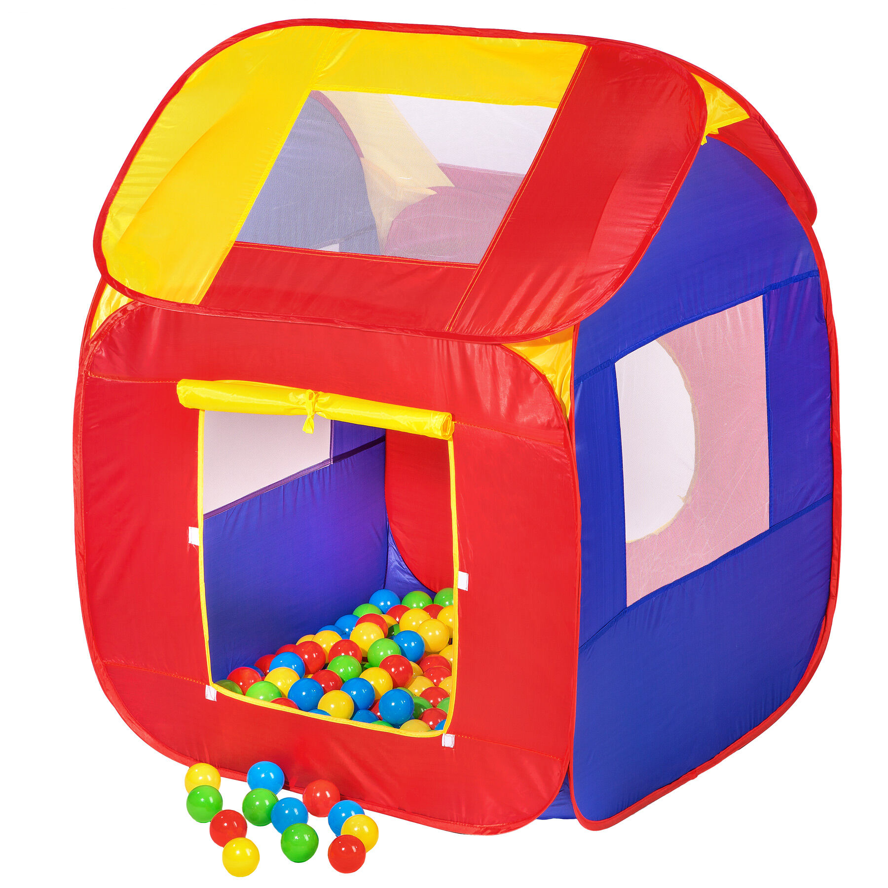tectake Dětský domeček stan s 200 míčky - barevná