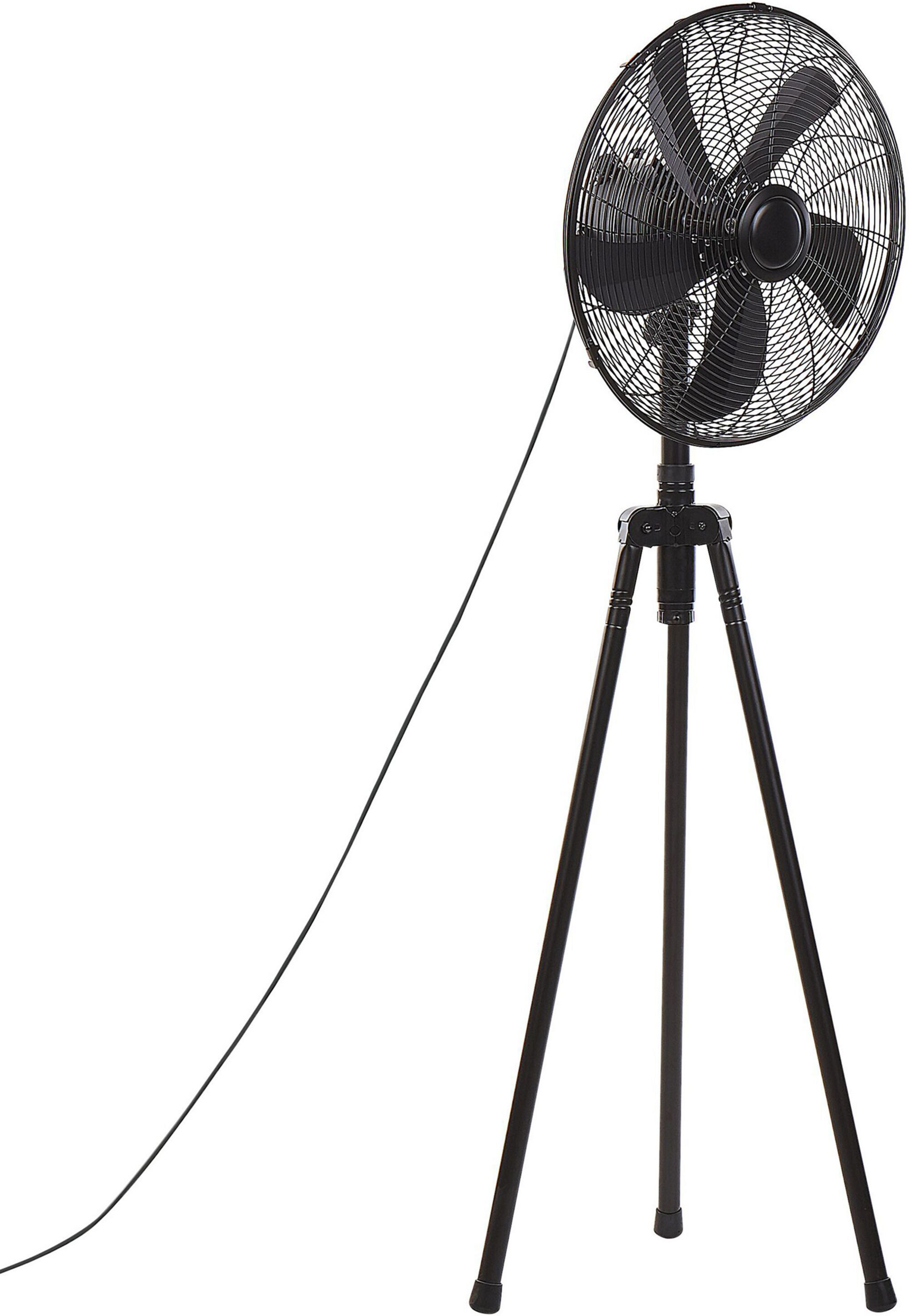 Beliani Černý stojací ventilátor TWEED