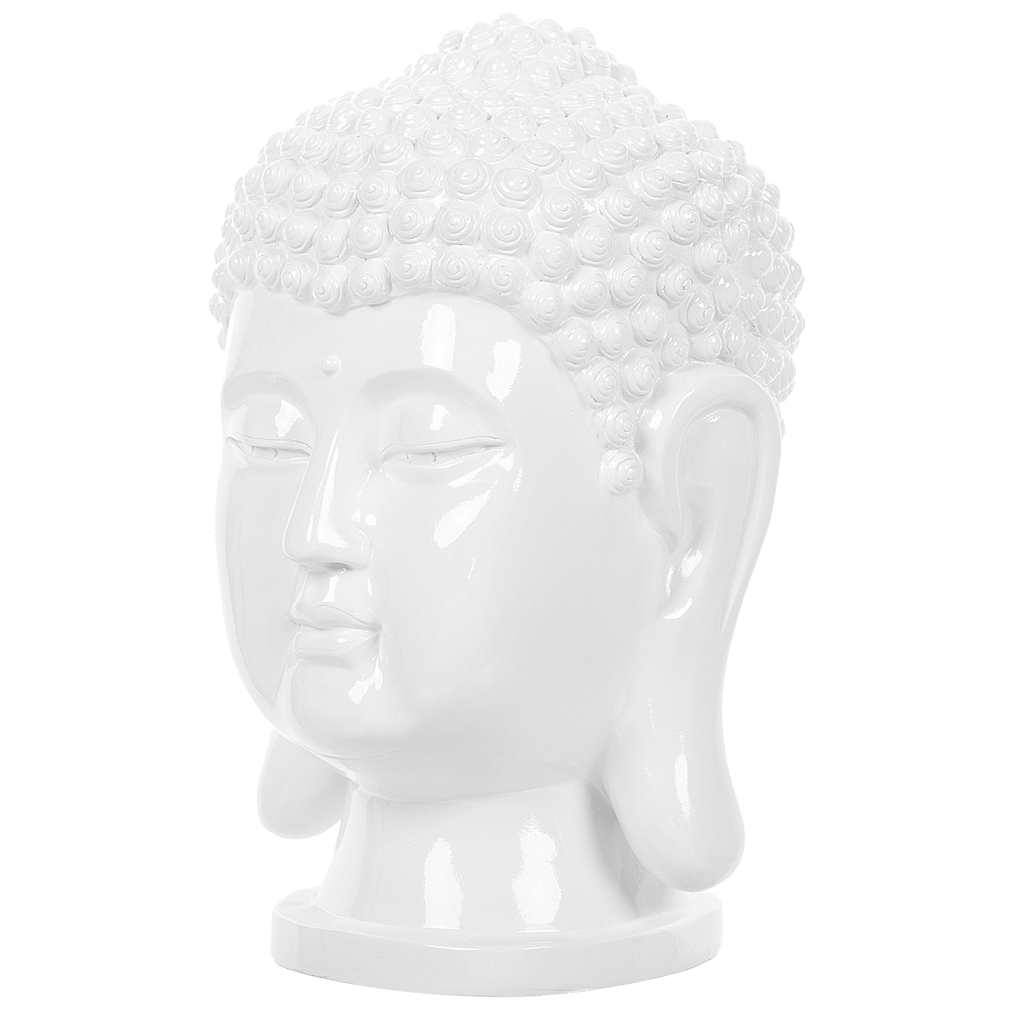 Beliani Dekorativní bílá figurka 41 cm BUDDHA