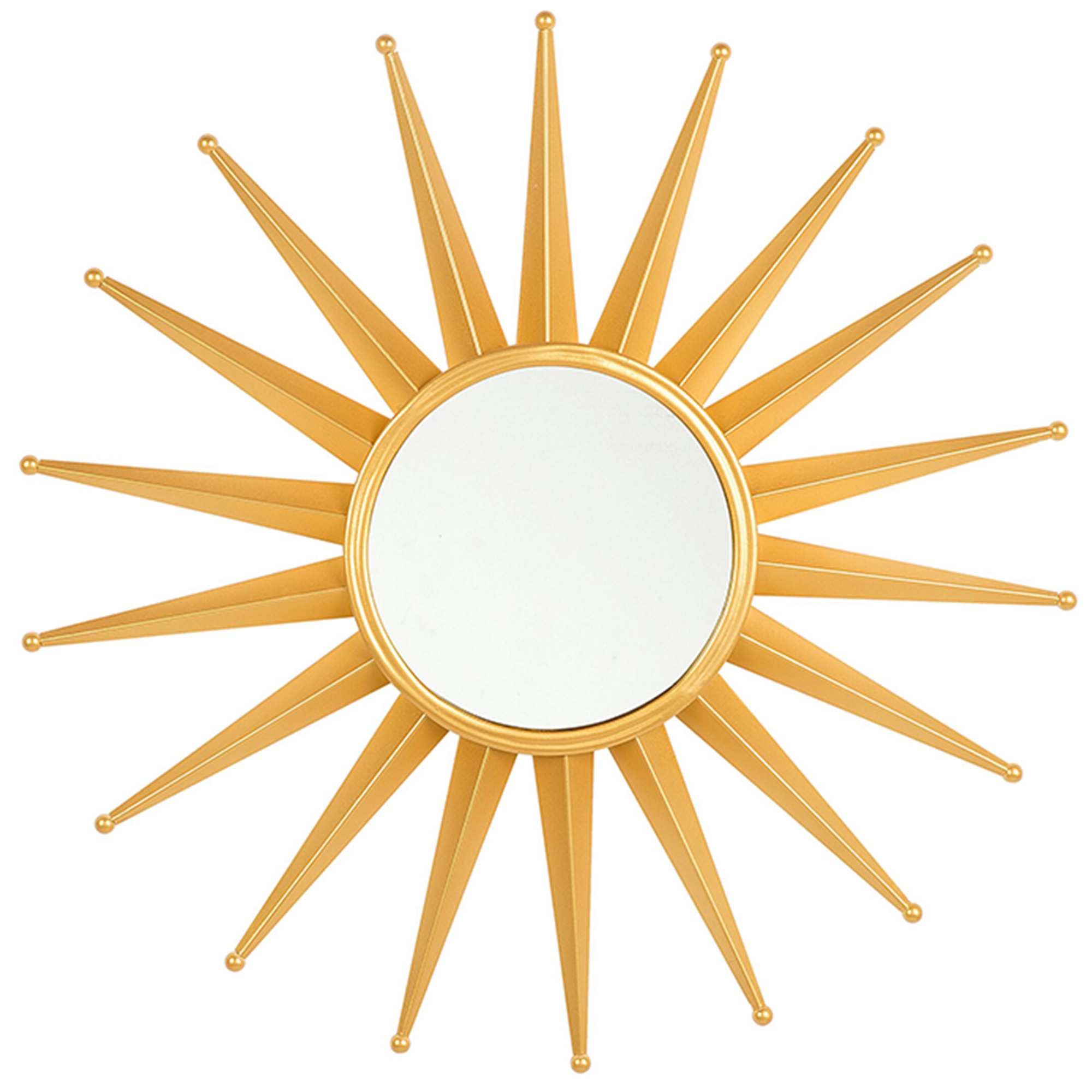 Beliani Nástěnné zrcadlo zlaté ø60 cm PERELLI