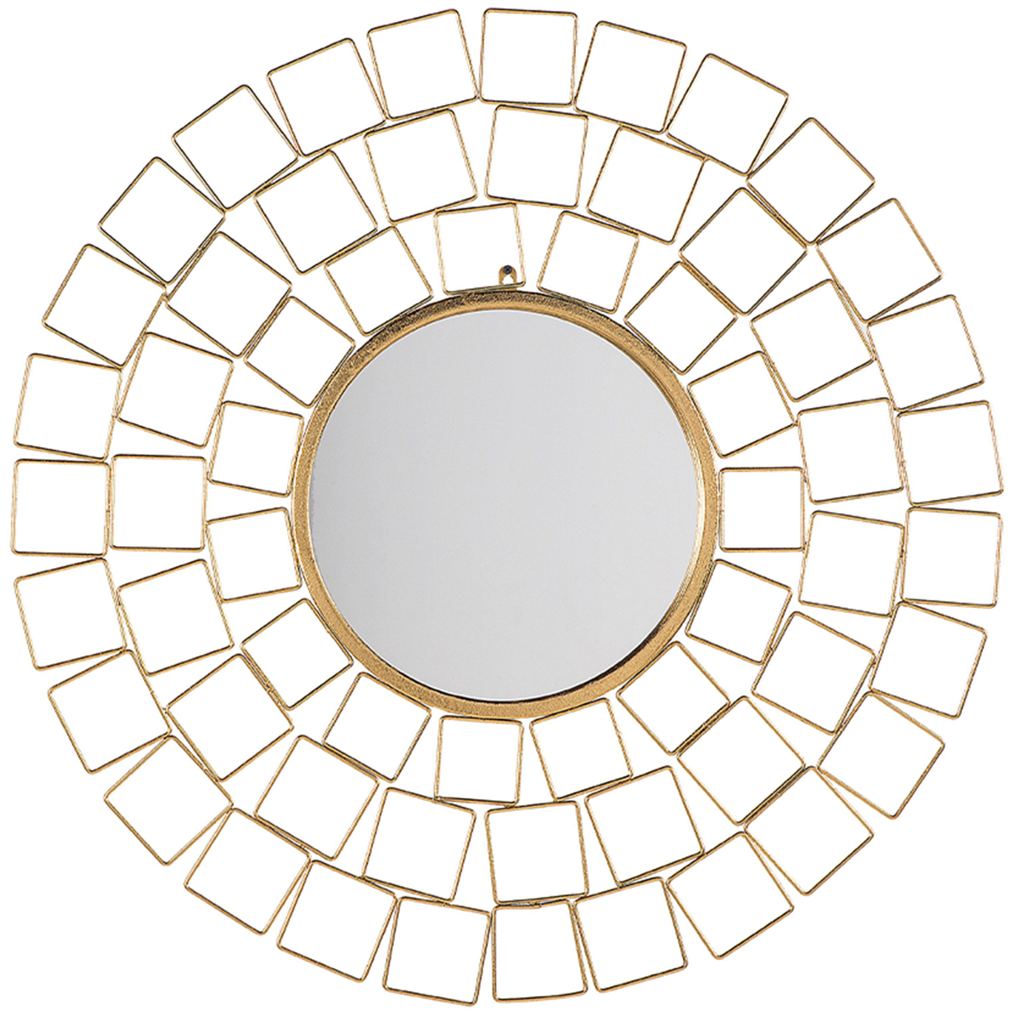 Beliani Nástěnné zrcadlo ve zlaté barvě ø90 cm LABRIT