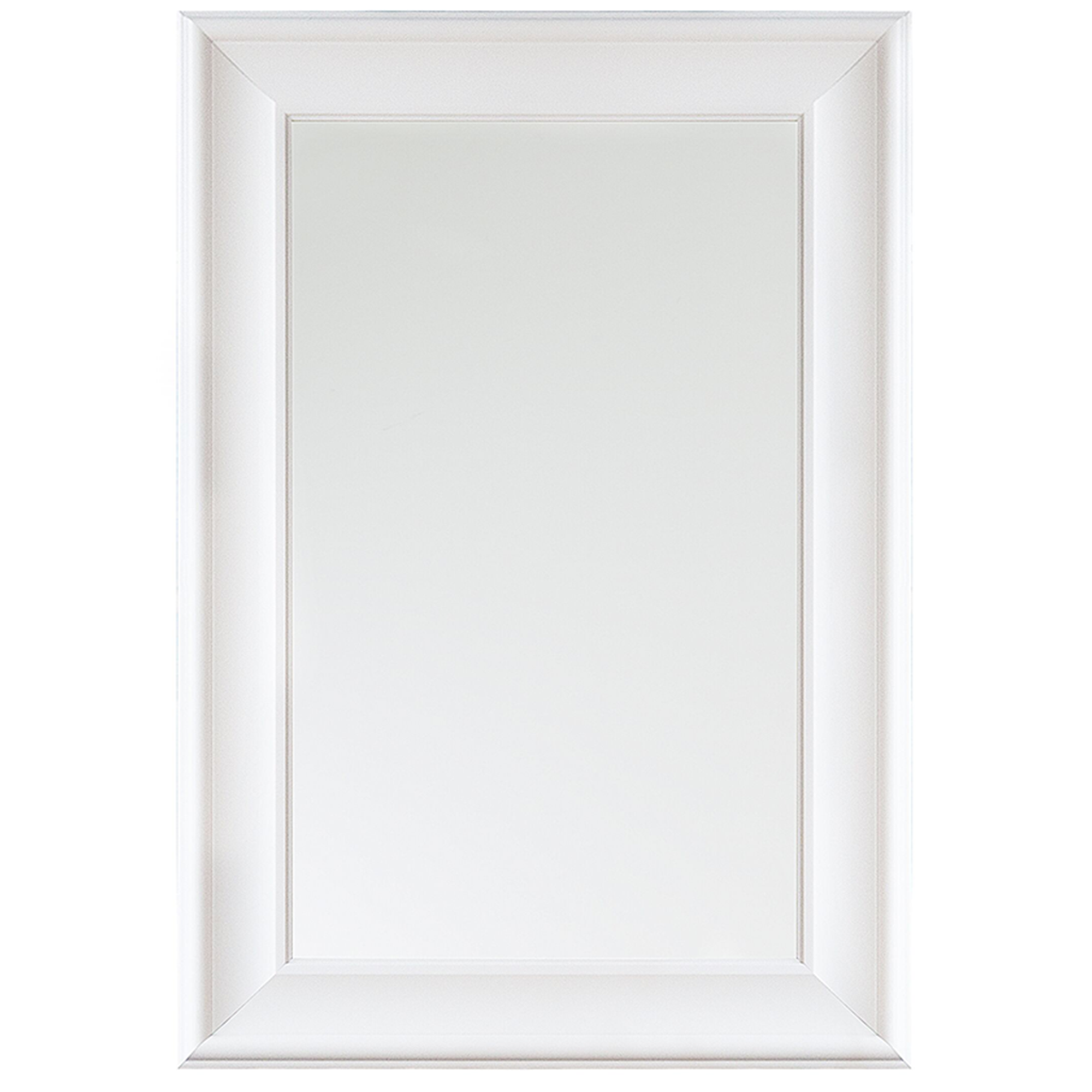 Beliani Bílé nástěnné zrcadlo v dekorativním rámu 61x91 cm - LUNEL
