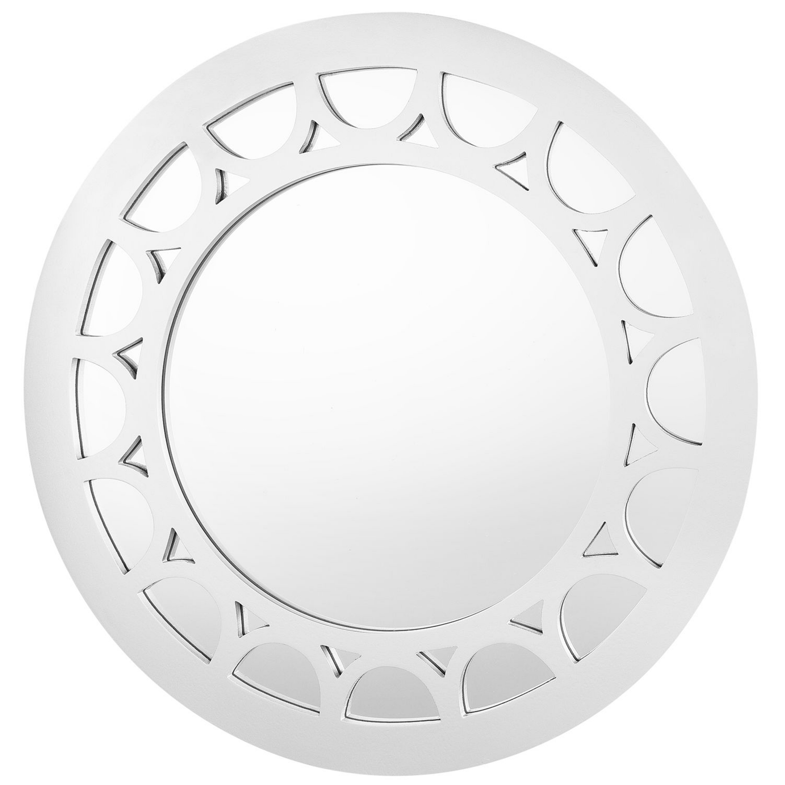 Beliani Nástěnné zrcadlo ø 80 cm stříbrné LOLIF