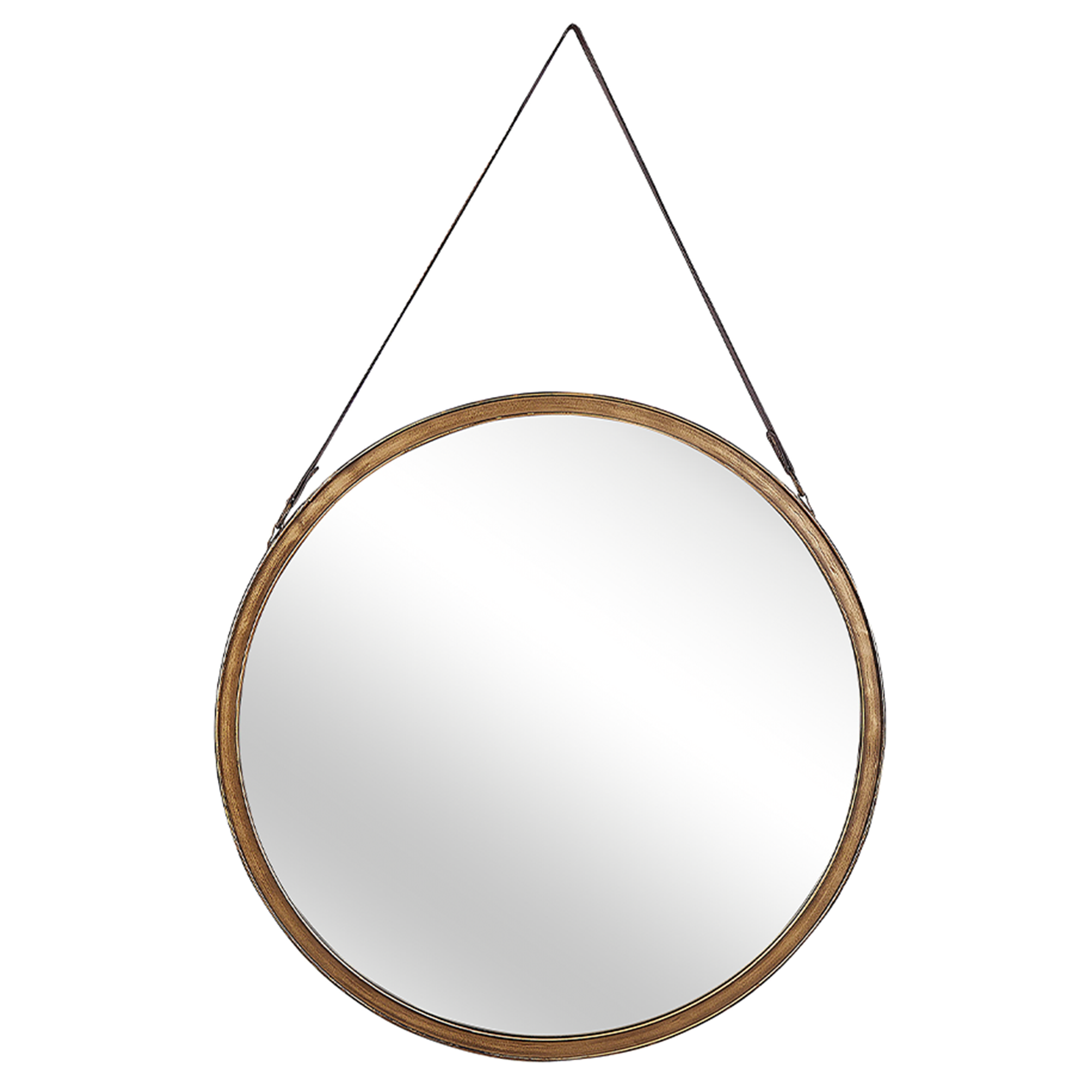 Beliani Nástěnné zrcadlo ø 60 cm zlaté AUTUN