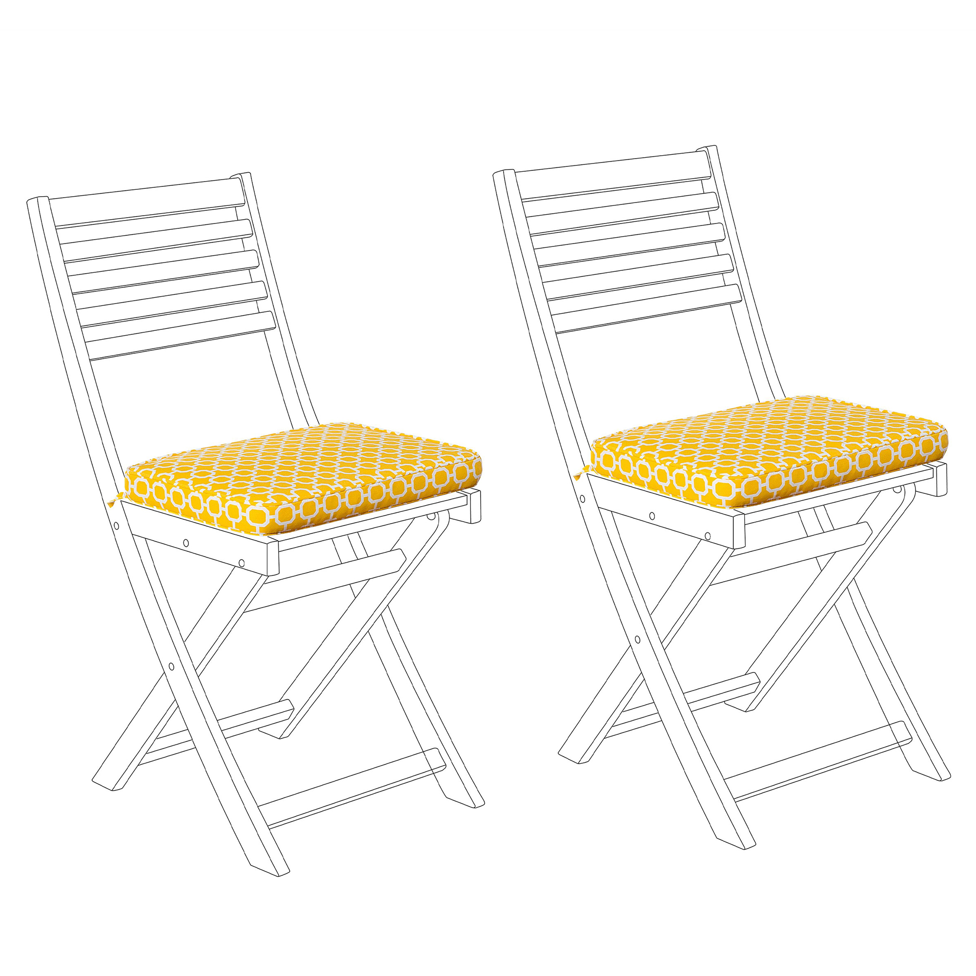 Beliani 2x Polstrování k židli FIJI 29x38x5 cm