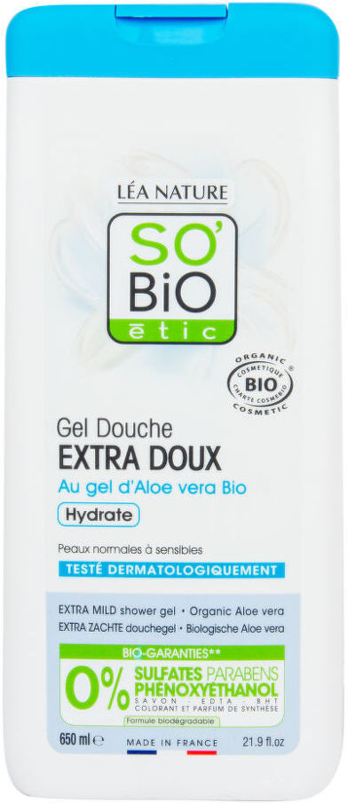 So’Bio étic Gel sprchový EXTRA JEMNÝ s aloe vera 650 ml BIO  SO’BiO étic