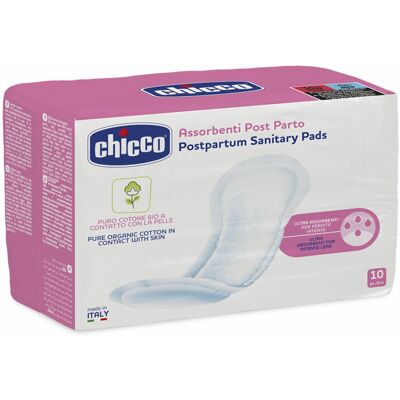 Chicco Bio Bavlněné Porodní Vložky - 10 Kusů Chicco Bio Bavlněné Porodní Vložky - 10 Kusů