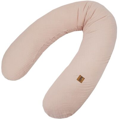 EKO - Mušelínový kojící polštář - pudrově růžový - 180 cm - Pillow EKO - Mušelínový kojící polštář - pudrově růžový - 180 cm - Pillow
