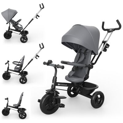 KINDERKRAFT Tříkolka Aston 2 Plus Grey, 9m+ KINDERKRAFT Tříkolka Aston 2 Plus Grey, 9m+