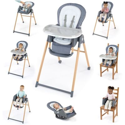 INGENUITY Židle jídelní Deluxe 7v1 Proper Positioner™ Chambray 0m+ do 23 kg INGENUITY Židle jídelní Deluxe 7v1 Proper Positioner™ Chambray 0m+ do 23 kg