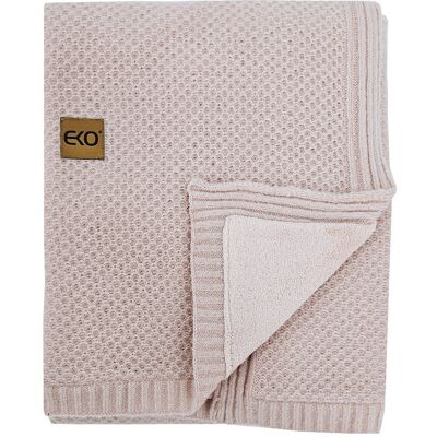 EKO Deka pletená s podšívkou Rose Pink 100x80 cm EKO Deka pletená s podšívkou Rose Pink 100x80 cm