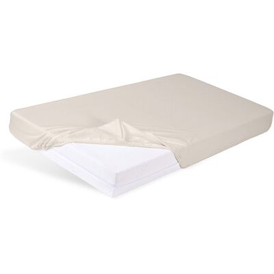 BABYMATEX Prostěradlo napínací Jersey 60x120cm světle béžové BABYMATEX Prostěradlo napínací Jersey 60x120cm světle béžové