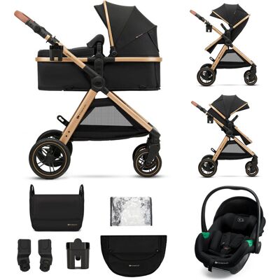 KINDERKRAFT Kočárek kombinovaný 3v1 Esme Pro Pure Black KINDERKRAFT Kočárek kombinovaný 3v1 Esme Pro Pure Black