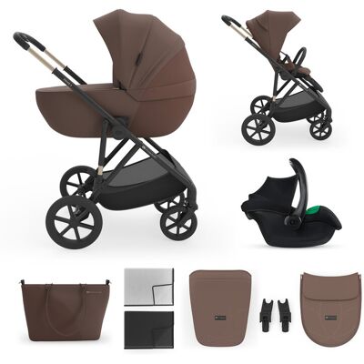 KINDERKRAFT Kočárek kombinovaný 3v1 Prime 3 Velvet Mocca KINDERKRAFT Kočárek kombinovaný 3v1 Prime 3 Velvet Mocca