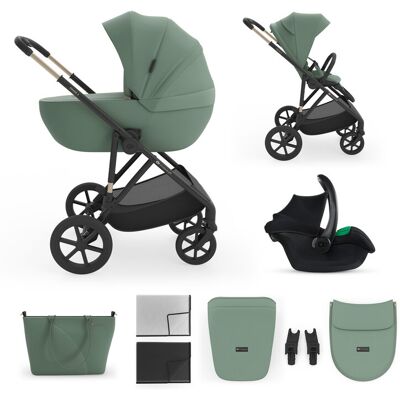 KINDERKRAFT Kočárek kombinovaný 3v1 Prime 3 Dark Green KINDERKRAFT Kočárek kombinovaný 3v1 Prime 3 Dark Green