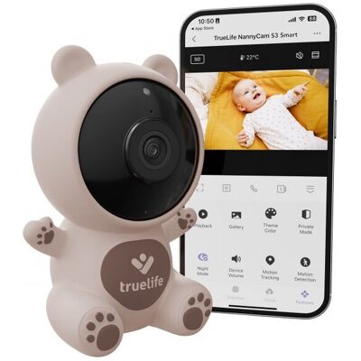 TrueLife NannyCam S3 Smart - Dětský videomonitor - HD, noční vidění TrueLife NannyCam S3 Smart - Dětský videomonitor - HD, noční vidění
