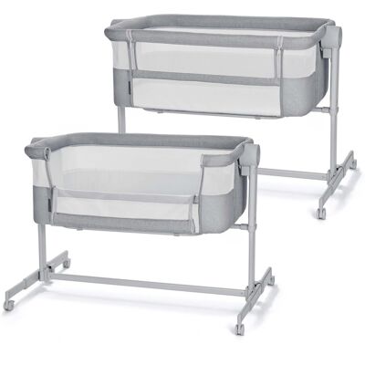 KINDERKRAFT Postýlka dětská polohovatelná Nestee Up2 Full Light Grey KINDERKRAFT Postýlka dětská polohovatelná Nestee Up2 Full Light Grey