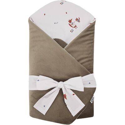 EKO Zavinovačka bavlněná s velvetem a kokosovým vnitřkem mašle Fox 75x75cm EKO Zavinovačka bavlněná s velvetem a kokosovým vnitřkem mašle Fox 75x75cm