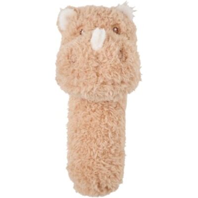 NATTOU Hračka plyšová chrastítko Teddy nosorožec 14 cm, 0m+ NATTOU Hračka plyšová chrastítko Teddy nosorožec 14 cm, 0m+