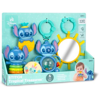 BRIGHT STARTS Sada dárková multisenzorická Stitch Tropical Treasures™, 3m+ BRIGHT STARTS Sada dárková multisenzorická Stitch Tropical Treasures™, 3m+