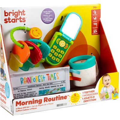 BRIGHT STARTS Sada dárková pro rozvoj smyslů Morning Routine™, 3m+ BRIGHT STARTS Sada dárková pro rozvoj smyslů Morning Routine™, 3m+