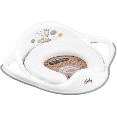 MALTEX Redukce na WC s úchyty měkká Zebra White MALTEX Redukce na WC s úchyty měkká Zebra White
