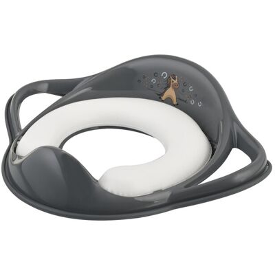MALTEX Redukce na WC s úchyty měkká Koník Minimal Steel Grey MALTEX Redukce na WC s úchyty měkká Koník Minimal Steel Grey