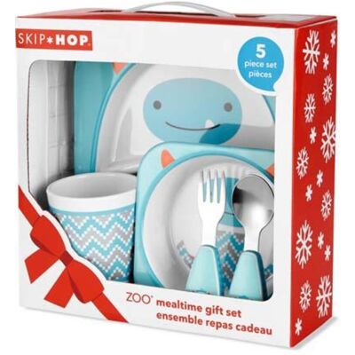 SKIP HOP Zoo Jídelní dárkový set melaminový Winter Yeti 6 m+ SKIP HOP Zoo Jídelní dárkový set melaminový Winter Yeti 6 m+