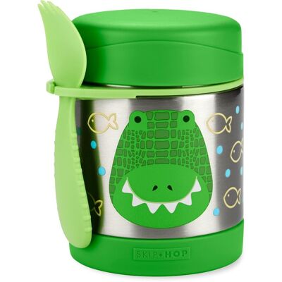 SKIP HOP Zoo Termoska na jídlo se lžičkou/vidličkou Krokodýl 325 ml, 3r+ SKIP HOP Zoo Termoska na jídlo se lžičkou/vidličkou Krokodýl 325 ml, 3r+