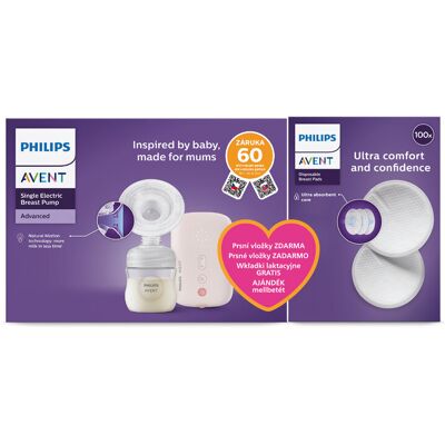 Philips AVENT Odsávačka mateřského mléka elektrická SCF395/31+Dárek Philips AVENT Odsávačka mateřského mléka elektrická SCF395/31+Dárek