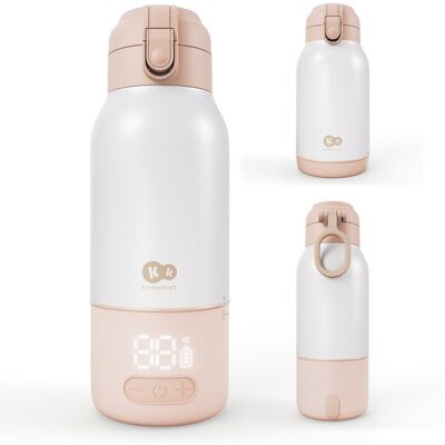 KINDERKRAFT Cestovní ohřívač mléka a termoska 2v1 Gaja Beige KINDERKRAFT Cestovní ohřívač mléka a termoska 2v1 Gaja Beige