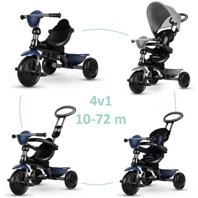 QPLAY Tříkolka Cosy Grey, věk 10-72 měsíců QPLAY Tříkolka Cosy Grey, věk 10-72 měsíců