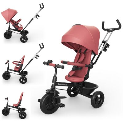 KINDERKRAFT Tříkolka Aston 2 Plus Pink, 9m+ KINDERKRAFT Tříkolka Aston 2 Plus Pink, 9m+