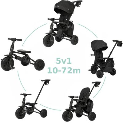 QPLAY Tříkolka Nova Max 5v1 Black, 10-72 měsíců QPLAY Tříkolka Nova Max 5v1 Black, 10-72 měsíců