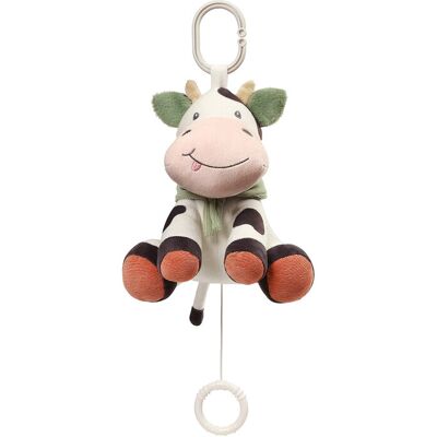 BABYONO Hračka hudební na C-kroužku Cow Bingo 0m+ BABYONO Hračka hudební na C-kroužku Cow Bingo 0m+