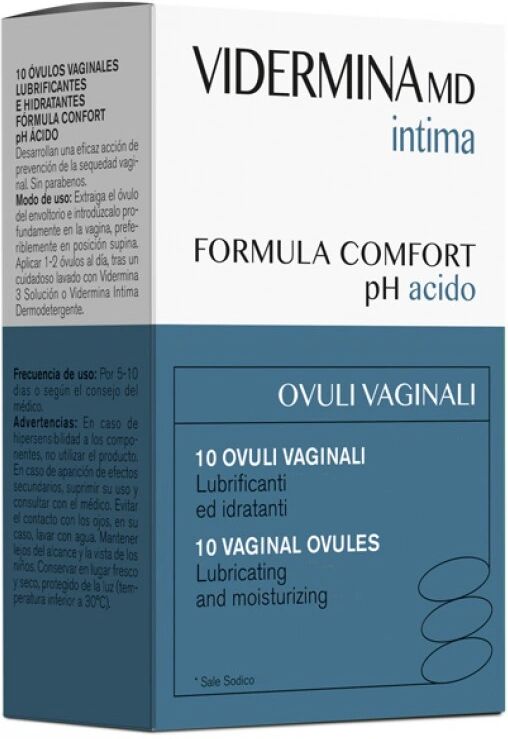 Vidermina MD Intima Hydratační Vaginální Čípky 10 ks