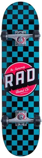 RAD Skateboards Skateboard Komplet RAD Checkers (Tyrkysová)