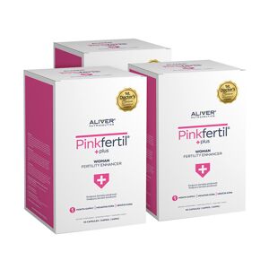 ALIVER Nutraceutics 3x PinkFertil - ženská plodnost, dohromady 270 kapslí