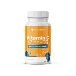 FutuNatura Vitamín C + zinek + vitamín D3, 90 kapslí