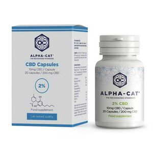 Alpha CAT Konopné CBD kapsle 20x10mg, 200 mg