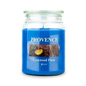 Provence Vonná svíčka ve skle PROVENCE 95 hodin teakové dřevo a švestka