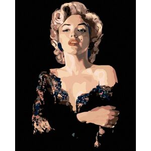 Zuty Malování podle čísel Marilyn v černých šatech