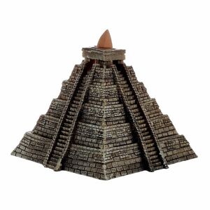 Stojánek pro vonné kužely s tekoucím kouřem Aztécká pyramida - cca 11 cm